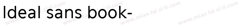 ldeal sans book字体转换